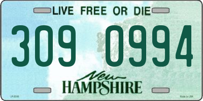 NH license plate 3090994