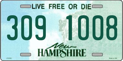 NH license plate 3091008