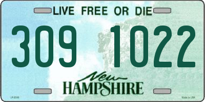 NH license plate 3091022