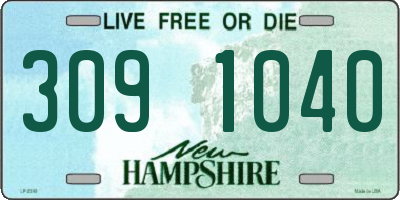 NH license plate 3091040