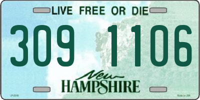 NH license plate 3091106