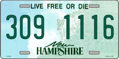NH license plate 3091116