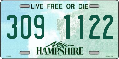 NH license plate 3091122