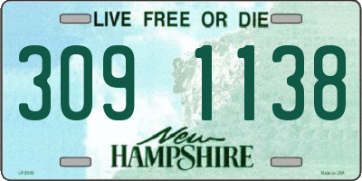 NH license plate 3091138