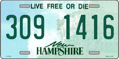 NH license plate 3091416