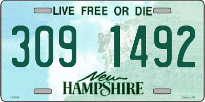 NH license plate 3091492