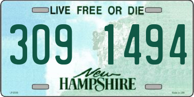 NH license plate 3091494