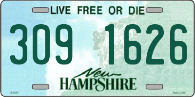 NH license plate 3091626