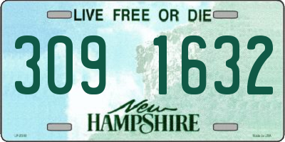 NH license plate 3091632