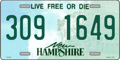 NH license plate 3091649