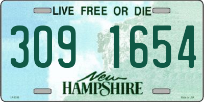 NH license plate 3091654