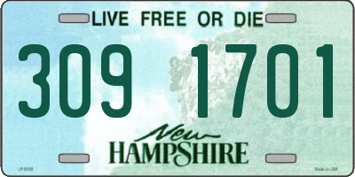NH license plate 3091701