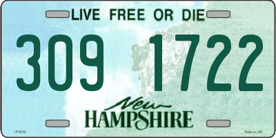 NH license plate 3091722