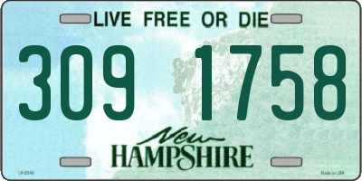 NH license plate 3091758