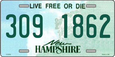 NH license plate 3091862