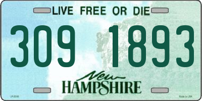 NH license plate 3091893