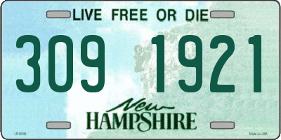 NH license plate 3091921