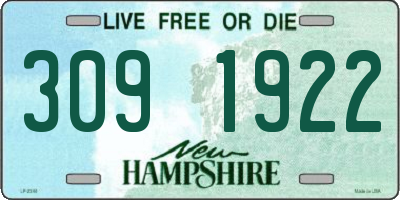 NH license plate 3091922