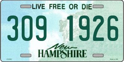 NH license plate 3091926