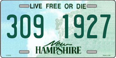 NH license plate 3091927