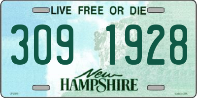 NH license plate 3091928
