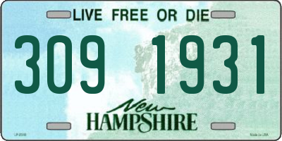 NH license plate 3091931