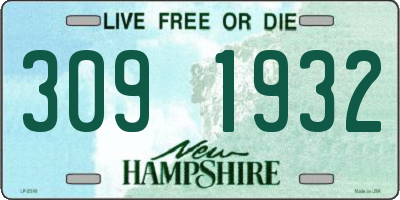 NH license plate 3091932