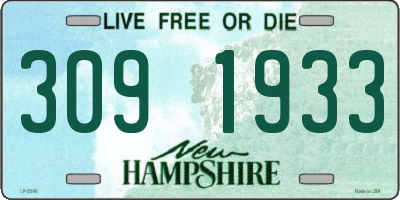 NH license plate 3091933