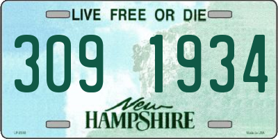 NH license plate 3091934