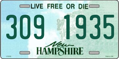 NH license plate 3091935