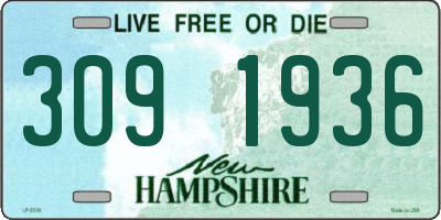 NH license plate 3091936