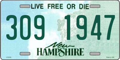 NH license plate 3091947