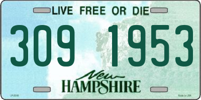 NH license plate 3091953
