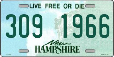 NH license plate 3091966