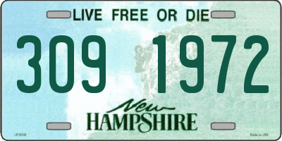 NH license plate 3091972