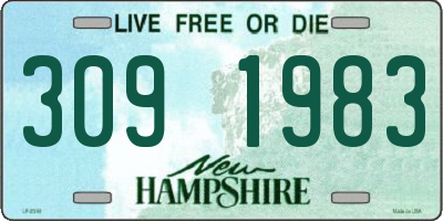 NH license plate 3091983
