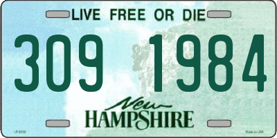 NH license plate 3091984