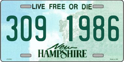 NH license plate 3091986