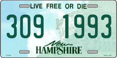 NH license plate 3091993