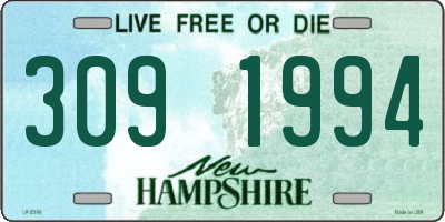 NH license plate 3091994