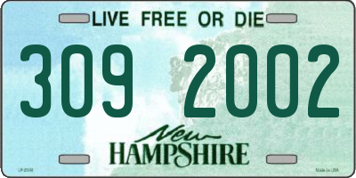 NH license plate 3092002