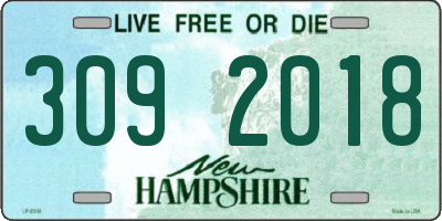 NH license plate 3092018