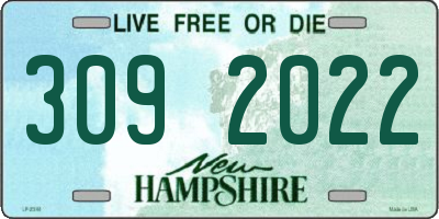 NH license plate 3092022