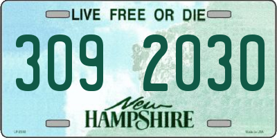 NH license plate 3092030