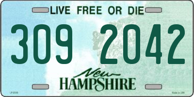 NH license plate 3092042
