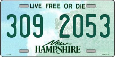 NH license plate 3092053