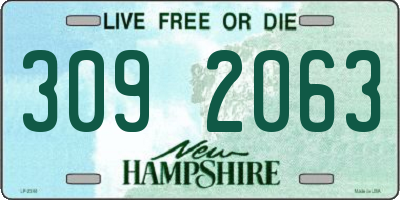 NH license plate 3092063