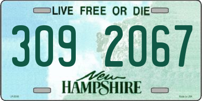 NH license plate 3092067
