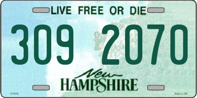 NH license plate 3092070