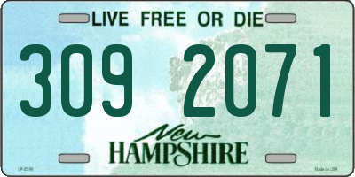 NH license plate 3092071